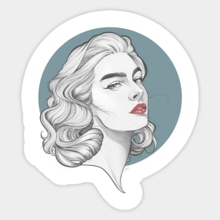 Blue portrait Sticker